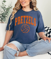 Pretzels Volleyball Arch Distressed DTF Print