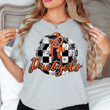 Pretzels Checker Circle DTF Print