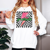 Pretzels Neon Checker Bolt DTF Print