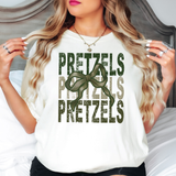 Pretzels Matching Stacked Camo Greens DTF Print