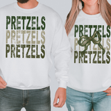 Pretzels Matching Stacked Camo Greens DTF Print