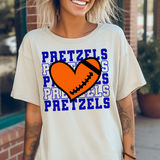 Pretzels Solid repeat football DTF Print