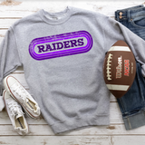 Raiders Retro Team Oval DTF Print