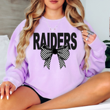 Raiders Coquette Checker Bow DTF Print