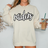 Raiders Crackle Cursive Teams DTF Print