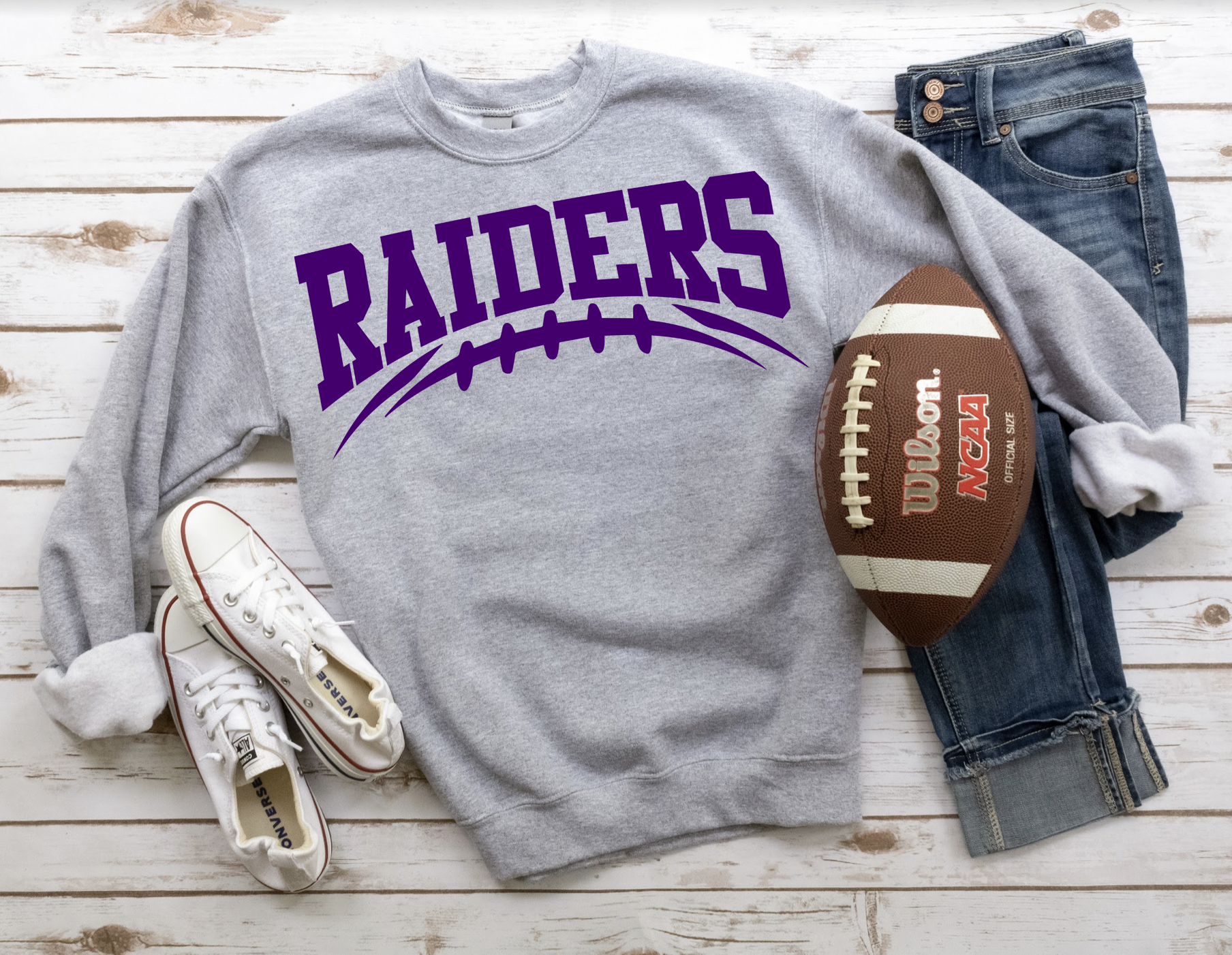 Raiders Football Arched DTF Print