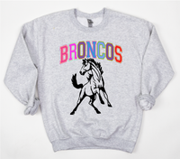 Rainbow Broncos DTF Print