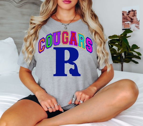 Rainbow Cougars DTF Print