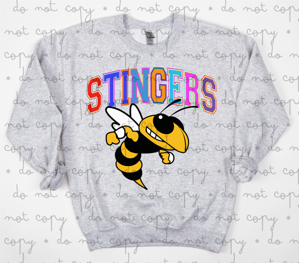 Rainbow Stingers DTF Print