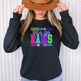 Rams Lets Go Multi Color DTF Print
