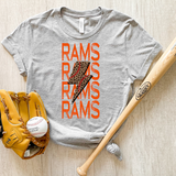 Rams Baseball Bolt DTF Print