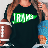 Rams Watercolor Pennant DTF Print