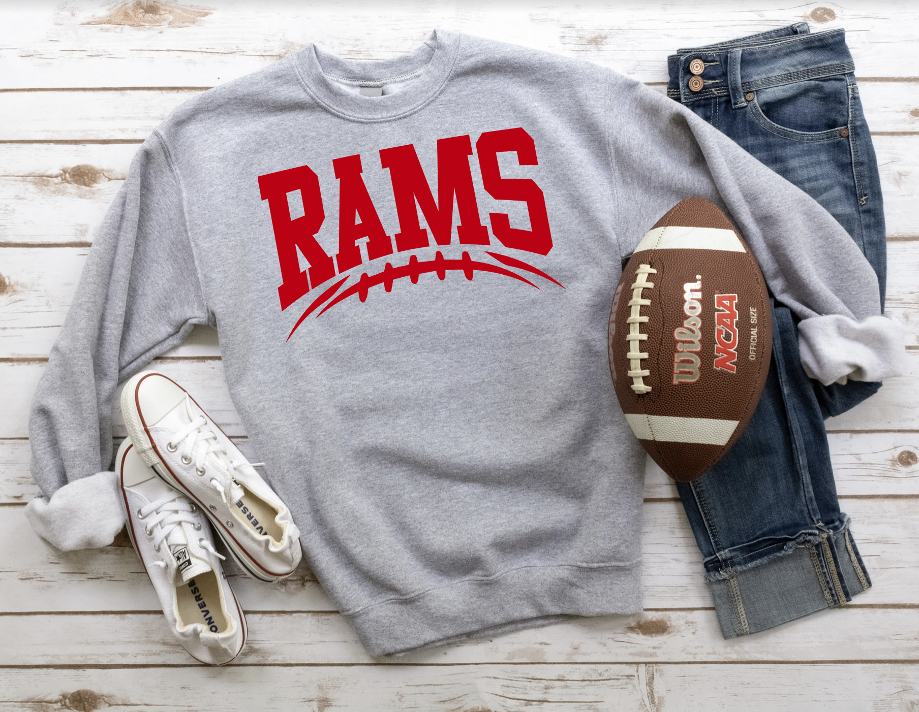 Rams Football Arched DTF Print