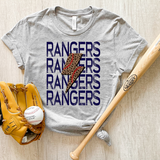 Rangers Baseball Bolt DTF Print