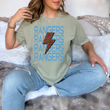 Rangers Baseball Bolt DTF Print