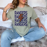 Rangers Baseball Bolt DTF Print