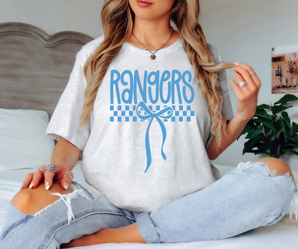 Rangers Simple Bow Checker DTF Print – Torch Light