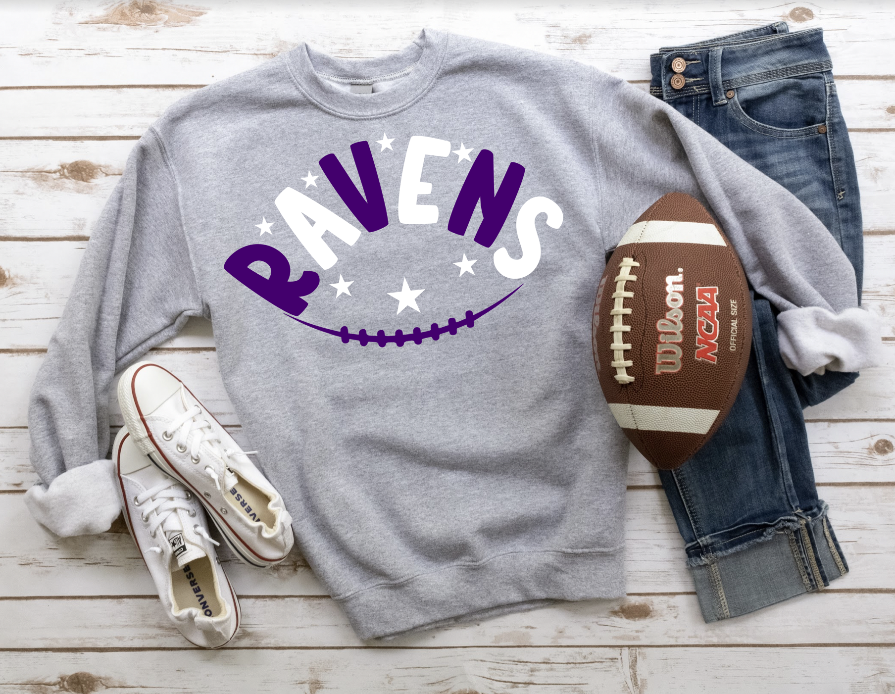 Ravens Football Star DTF Print