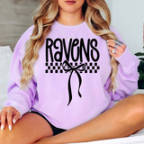 Ravens Simple Bow Checker DTF Print