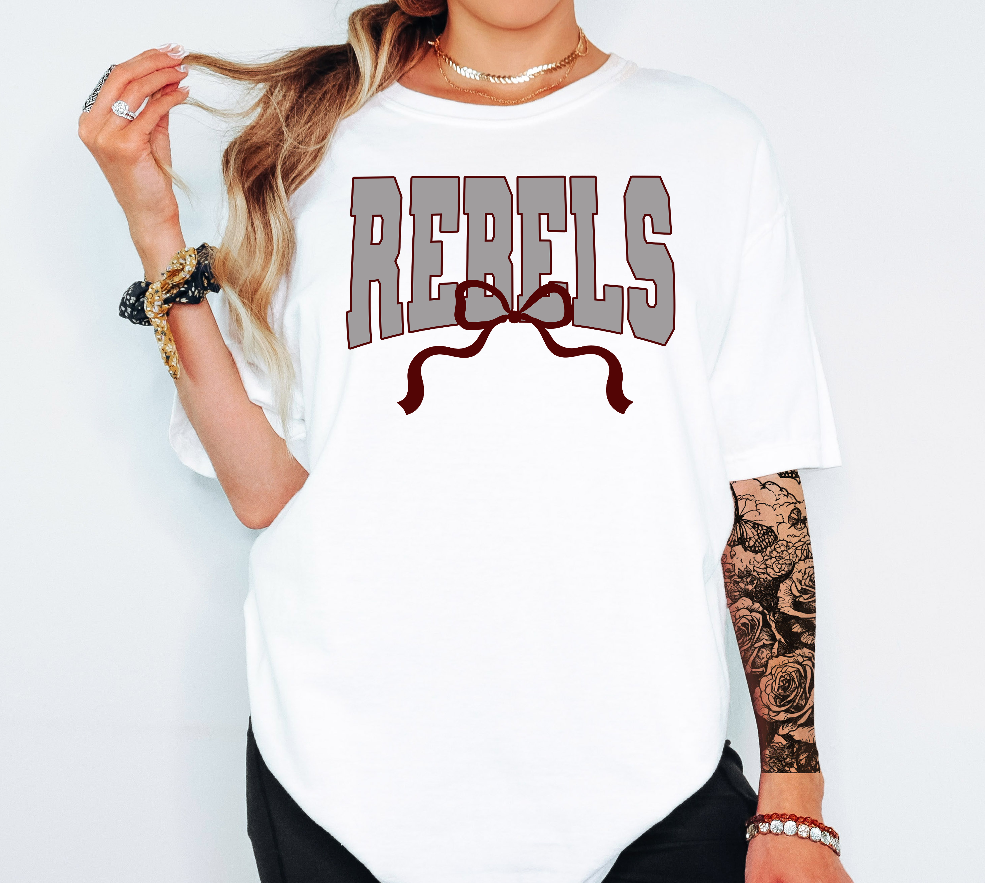 Rebels Team Arch with Bow DTF Print