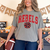 Rebels Cheer Arch Distressed DTF Print