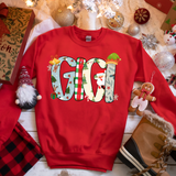 Gigi Christmas Doodle DTF Print