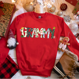Grammy Christmas Doodle DTF Print