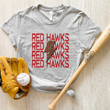 Red Hawks Baseball Bolt DTF Print