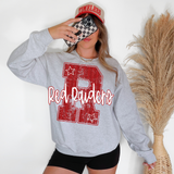 Red Raiders Stripes Varsity Team DTF Print