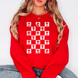 Checker Grunge Cross DTF Print