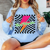 Red Hawks Checker Leopard Bolt DTF Print