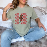 Red Hawks Baseball Bolt DTF Print