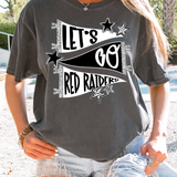 Red Raiders Lets Go Star Banner Trio DTF Print