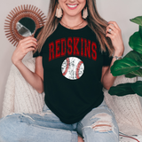 Redskins Baseball Arch Distressed DTF Print