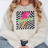 Redskins Checker Bolt Distressed DTF Print