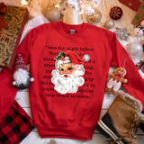 Vintage Santa lyrics DTF Print