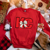 KC Christmas Lights Bow DTF Print
