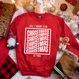 All I want for Christmas repeating DTF Print