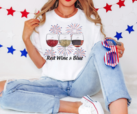 Red Wine Blue Too DTF Print