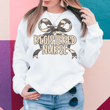 Registered Nurse Grey Camo Bow DTF Print