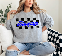 Retro Checkered Bluejays DTF Print