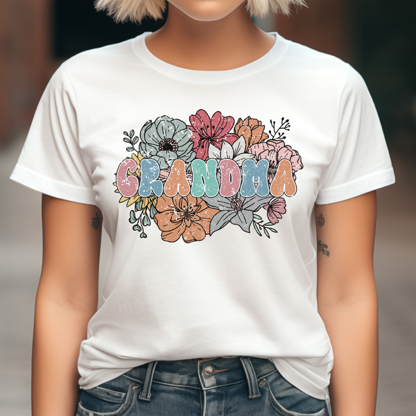 Retro Floral Grandma DTF Print