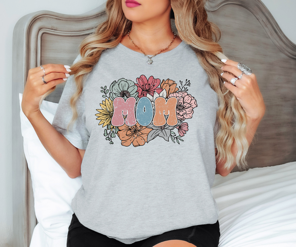 Retro Floral Mom DTF Print