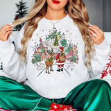 Santa Rudolph Christmas Scene DTF Print