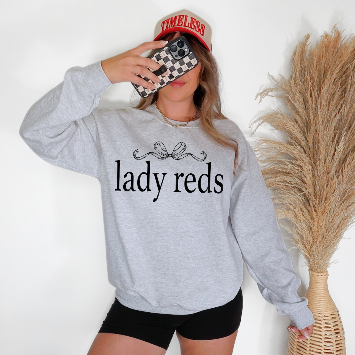 Lady Reds Ribbon Team DTF Print