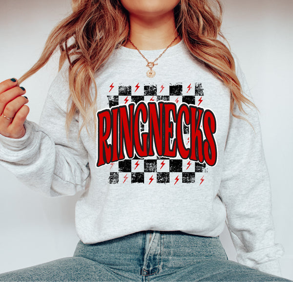 Ringnecks Checker DTF Print