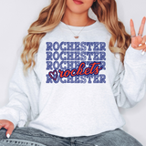 Rochester Rockets Repeat Sketch DTF Print