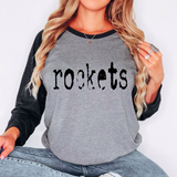Rockets Mystery Black DTF Print