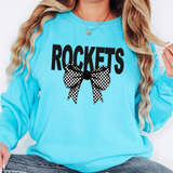 Rockets Coquette Checker Bow DTF Print