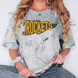 Rockets Watercolor Pennant DTF Print